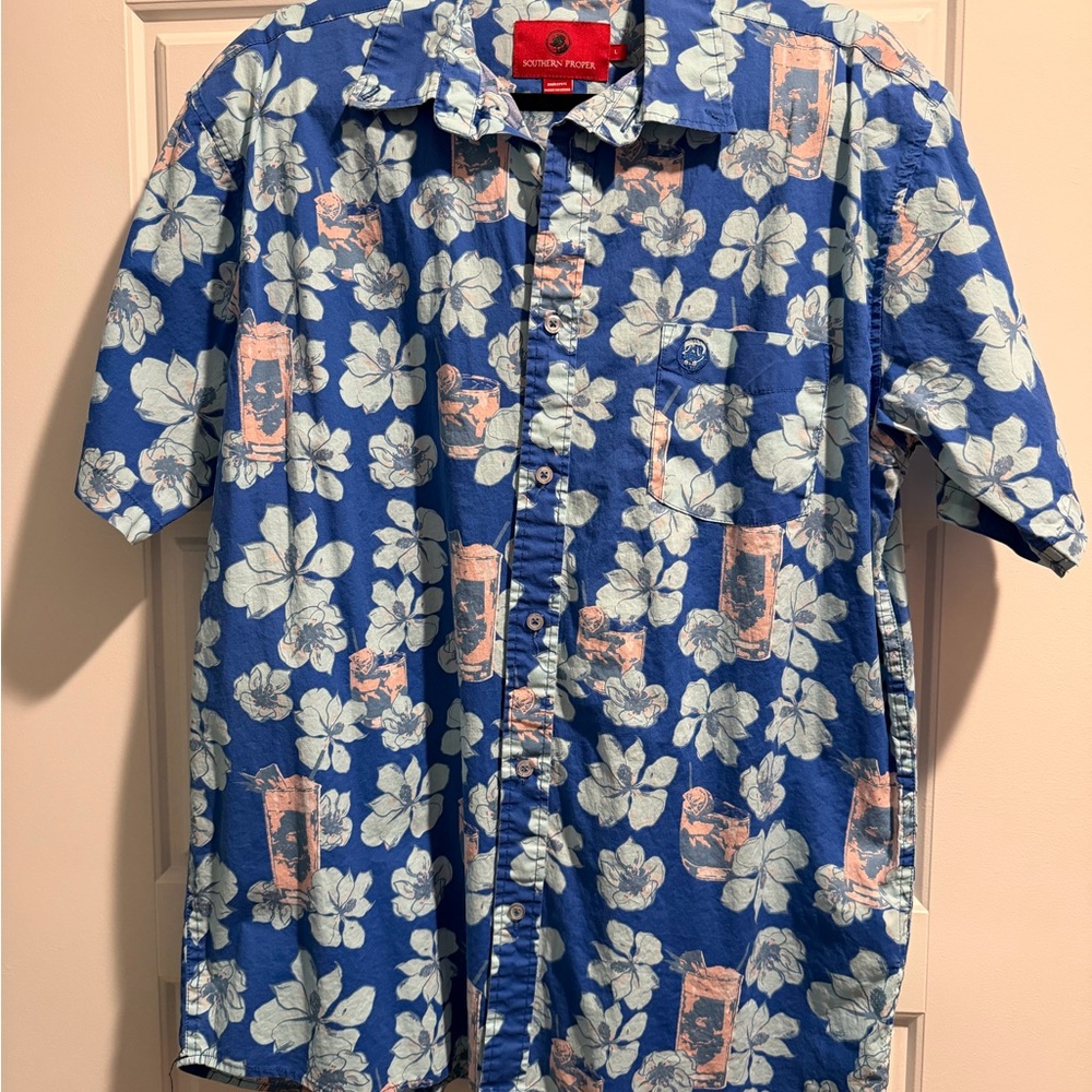 Southern Proper “Boozy Magnolia” Hawaiian Floral Shirt
